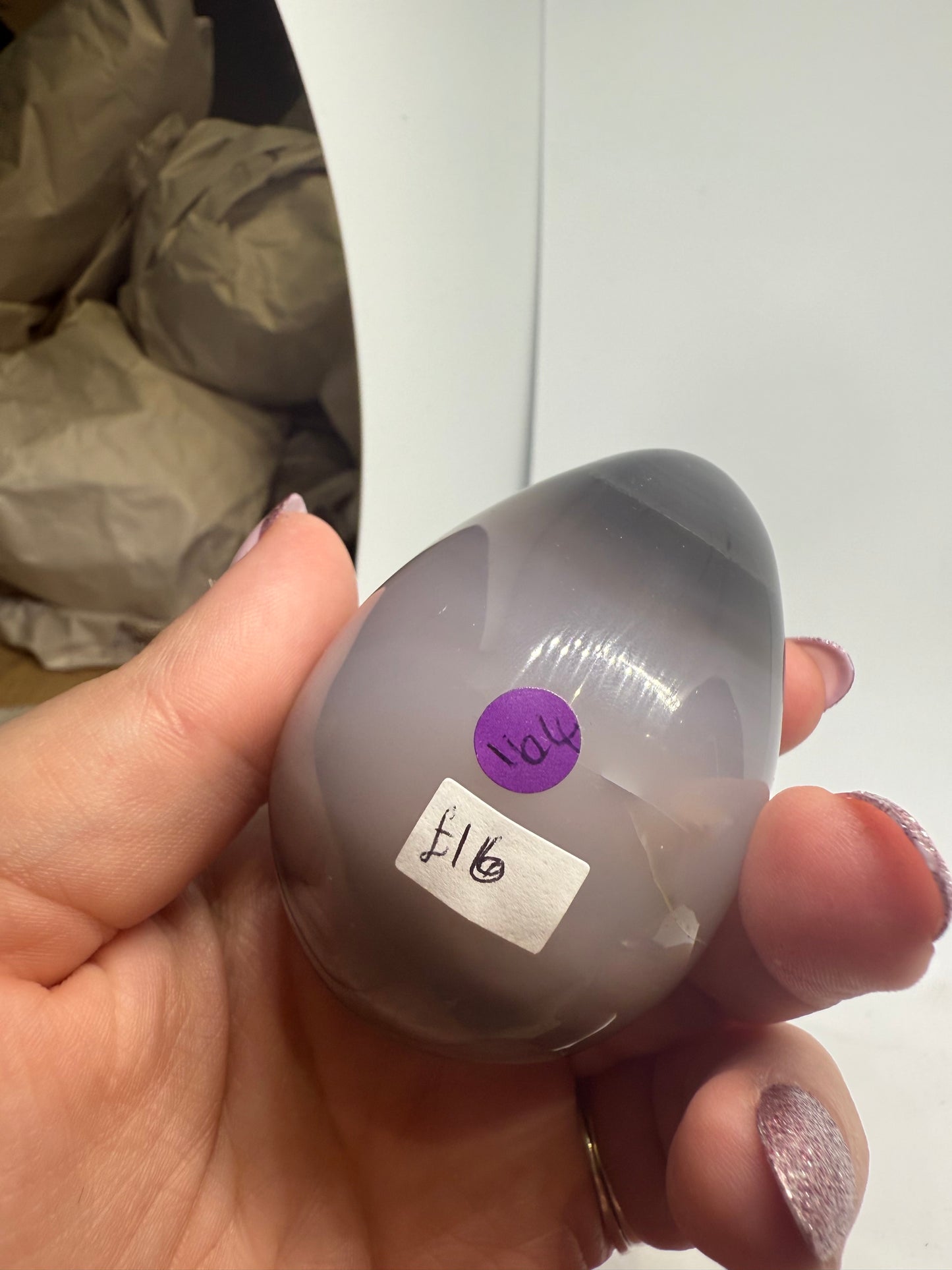 Agate Amethyst Egg