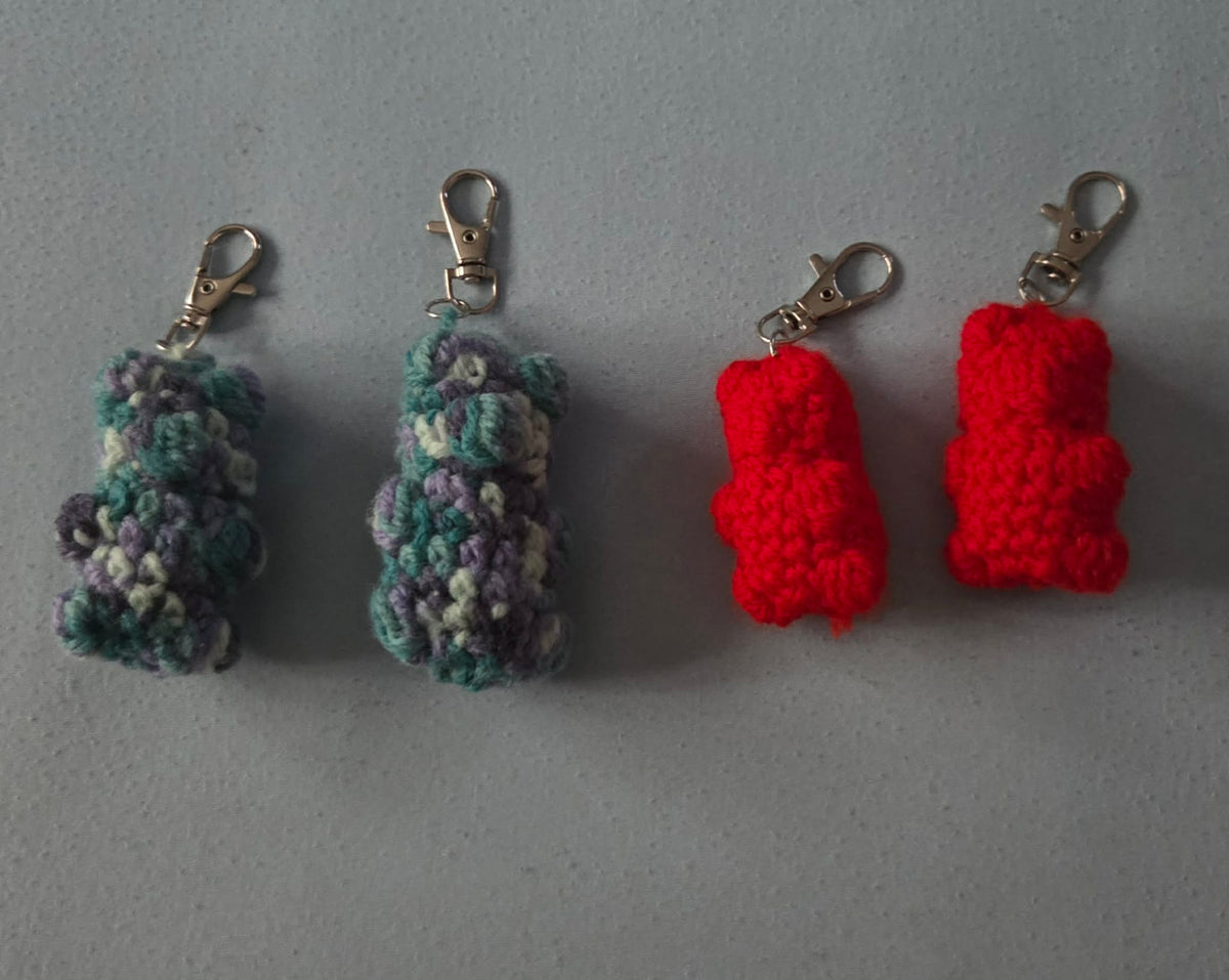 Handmade gummy bear keyring (x1 not 4)