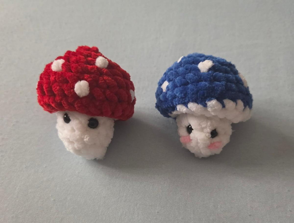 Handmade fidget mushrooms