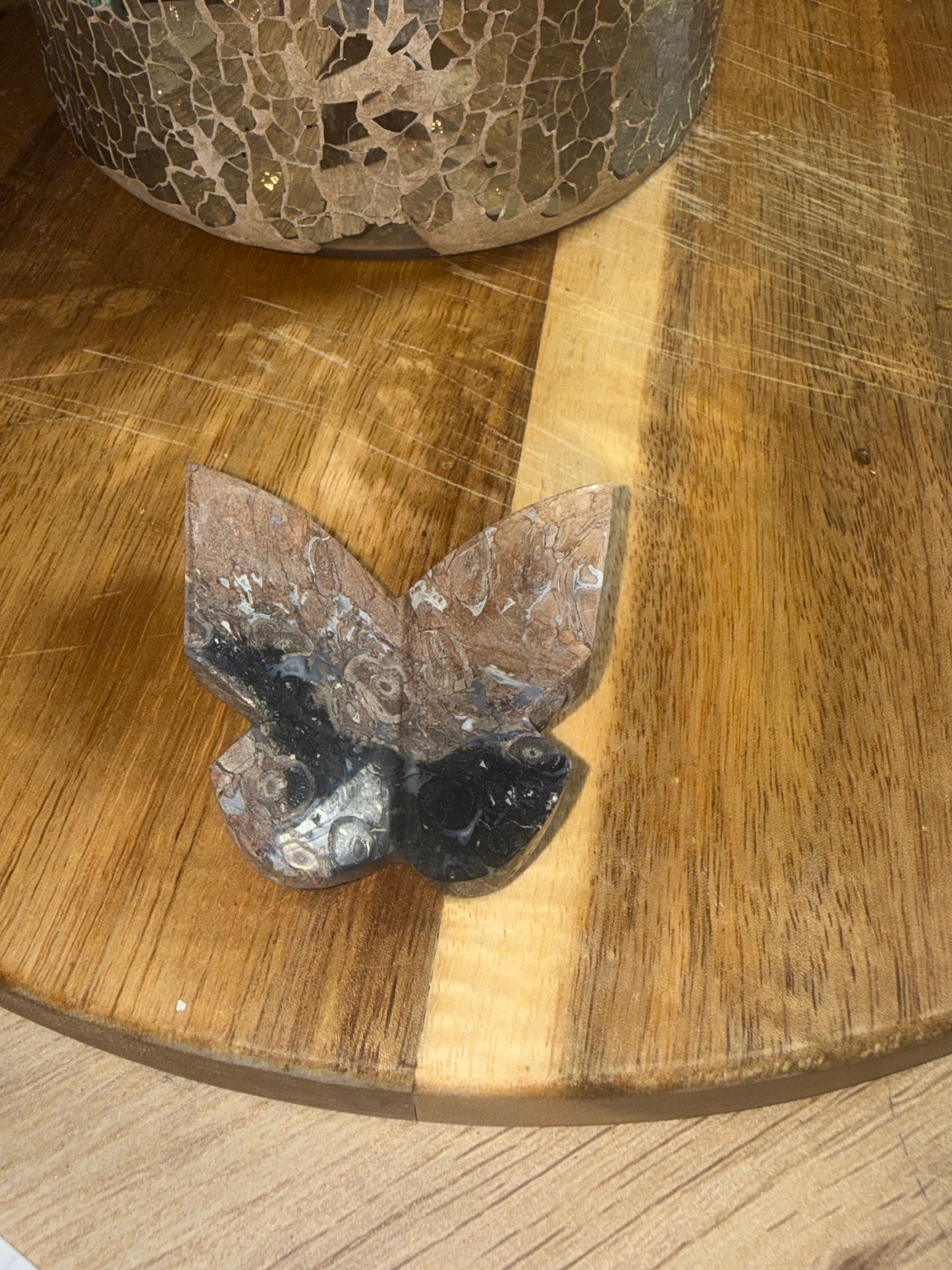 3D butterfly Root palm Agate