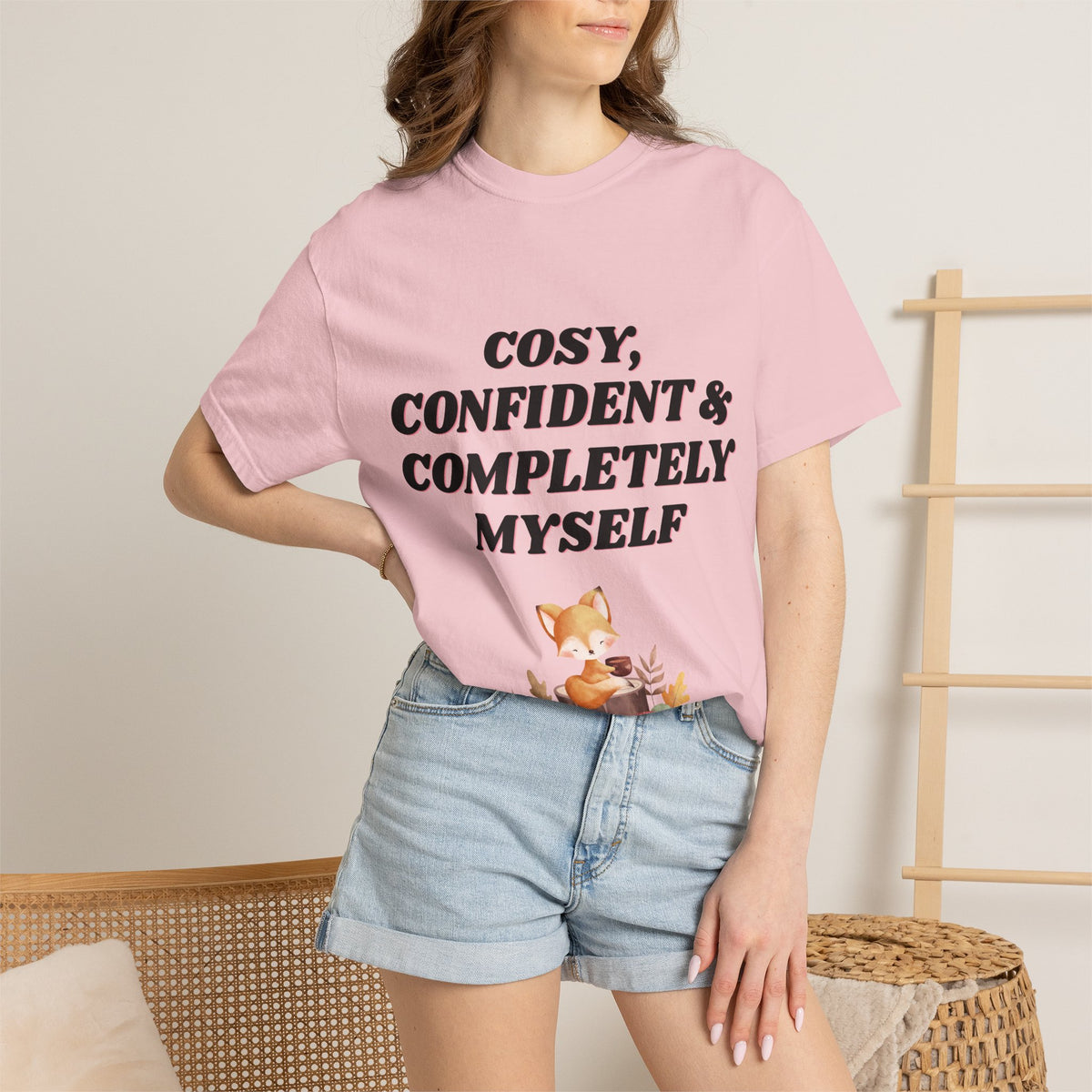 Cozy Confident Fox T-Shirt — "Cosy; Confident & Completely Myself"