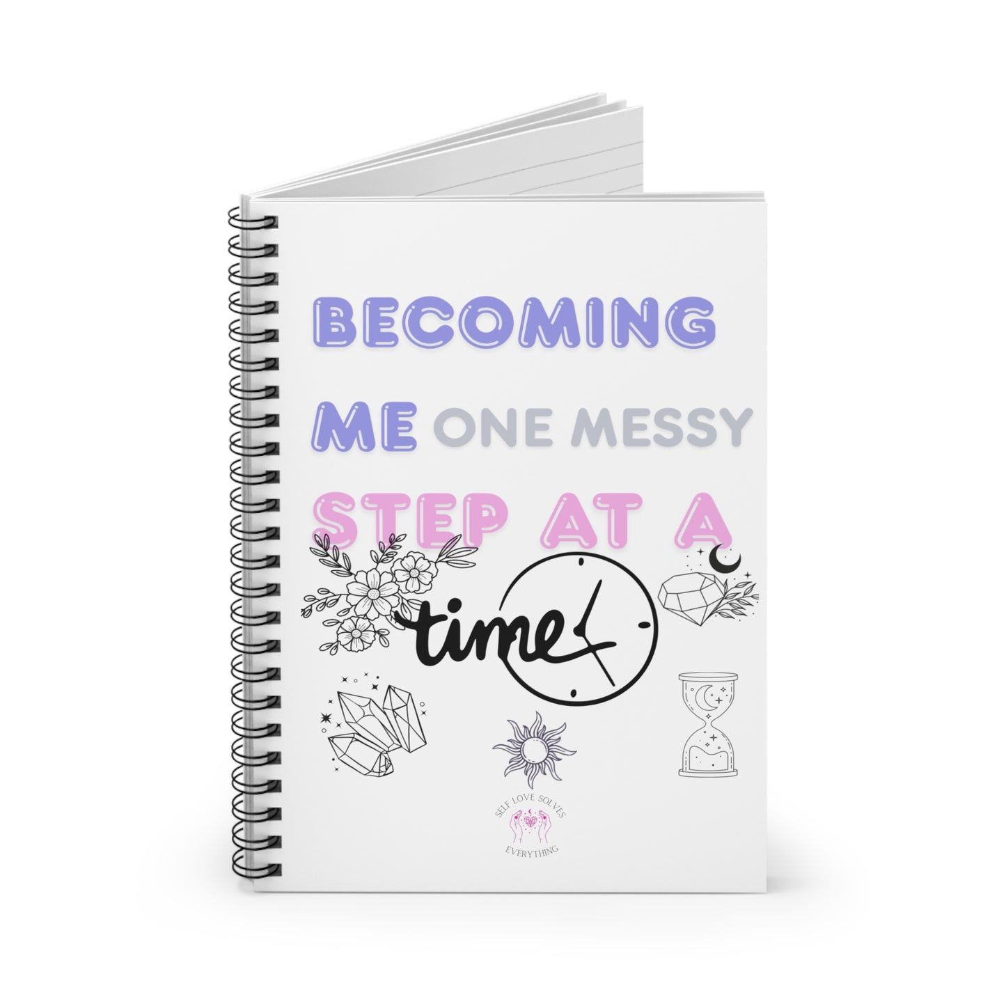 Inner Healing Spiral Notebook — Ruled Journal for Reflection & Time Tracking
