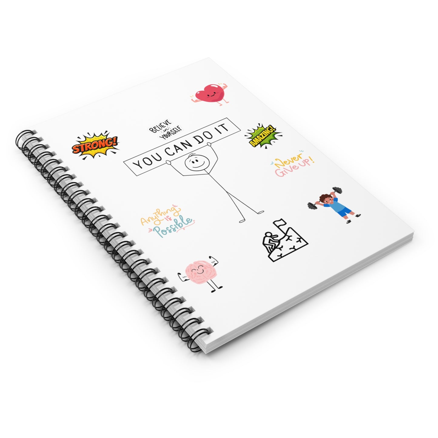 You Can Do It Spiral Notebook — Motivational Ruled Journal for Kids & Teens