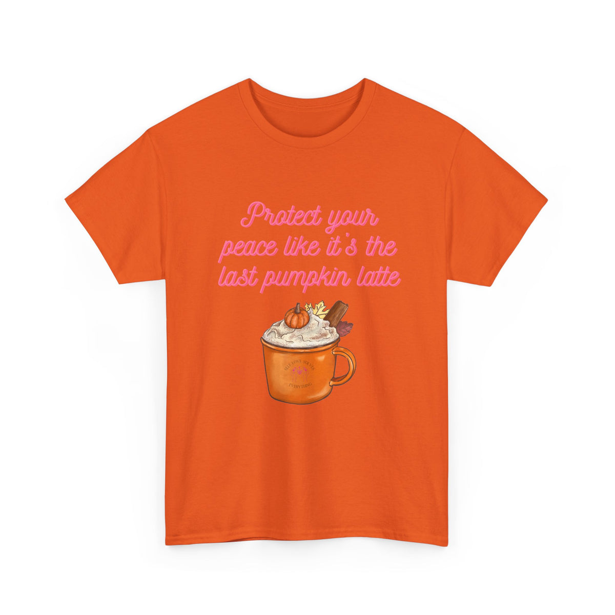 Pumpkin Latte Tee — “Protect Your Peace Like It’s the Last Pumpkin Latte” Fall Graphic Shirt