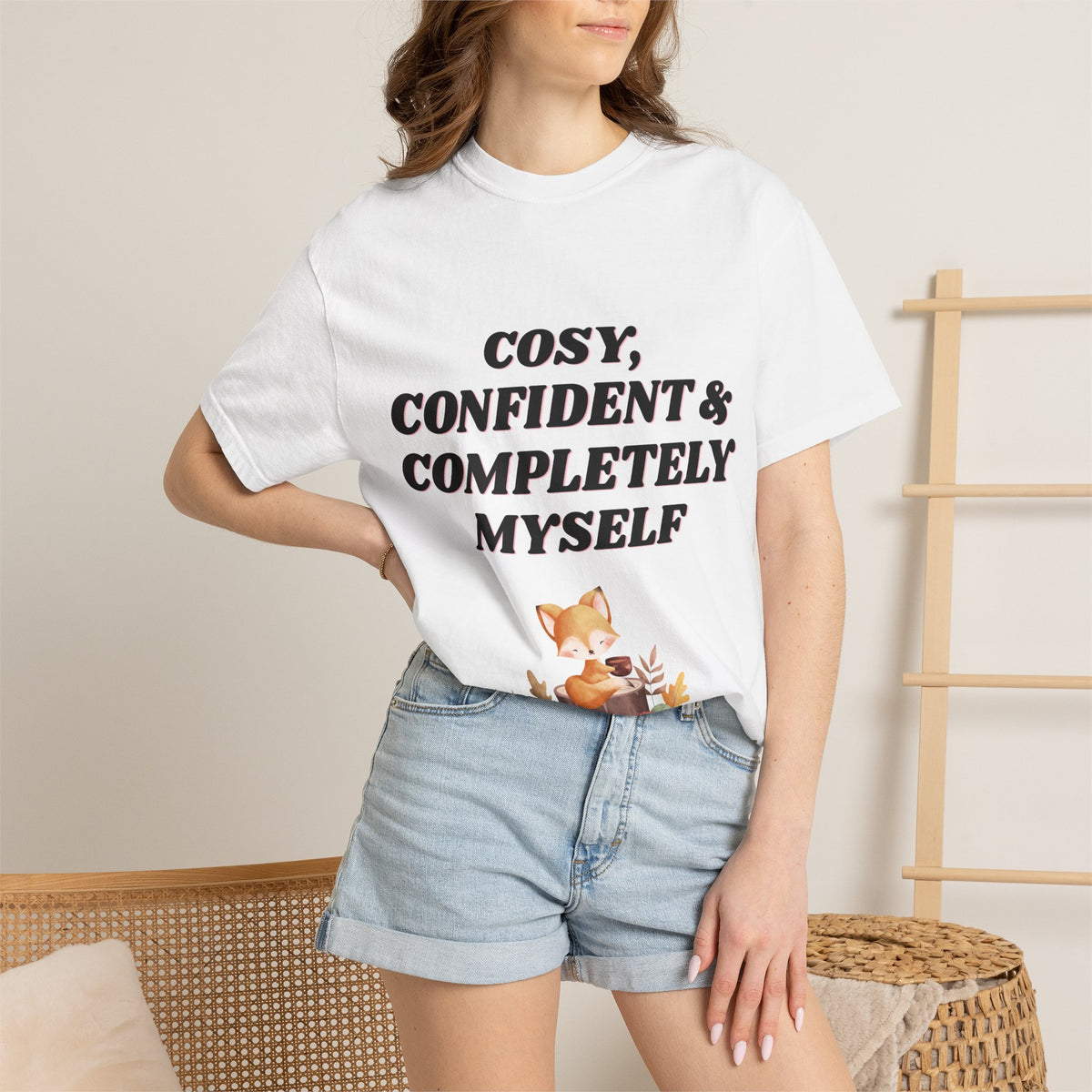 Cozy Confident Fox T-Shirt — "Cosy; Confident & Completely Myself"