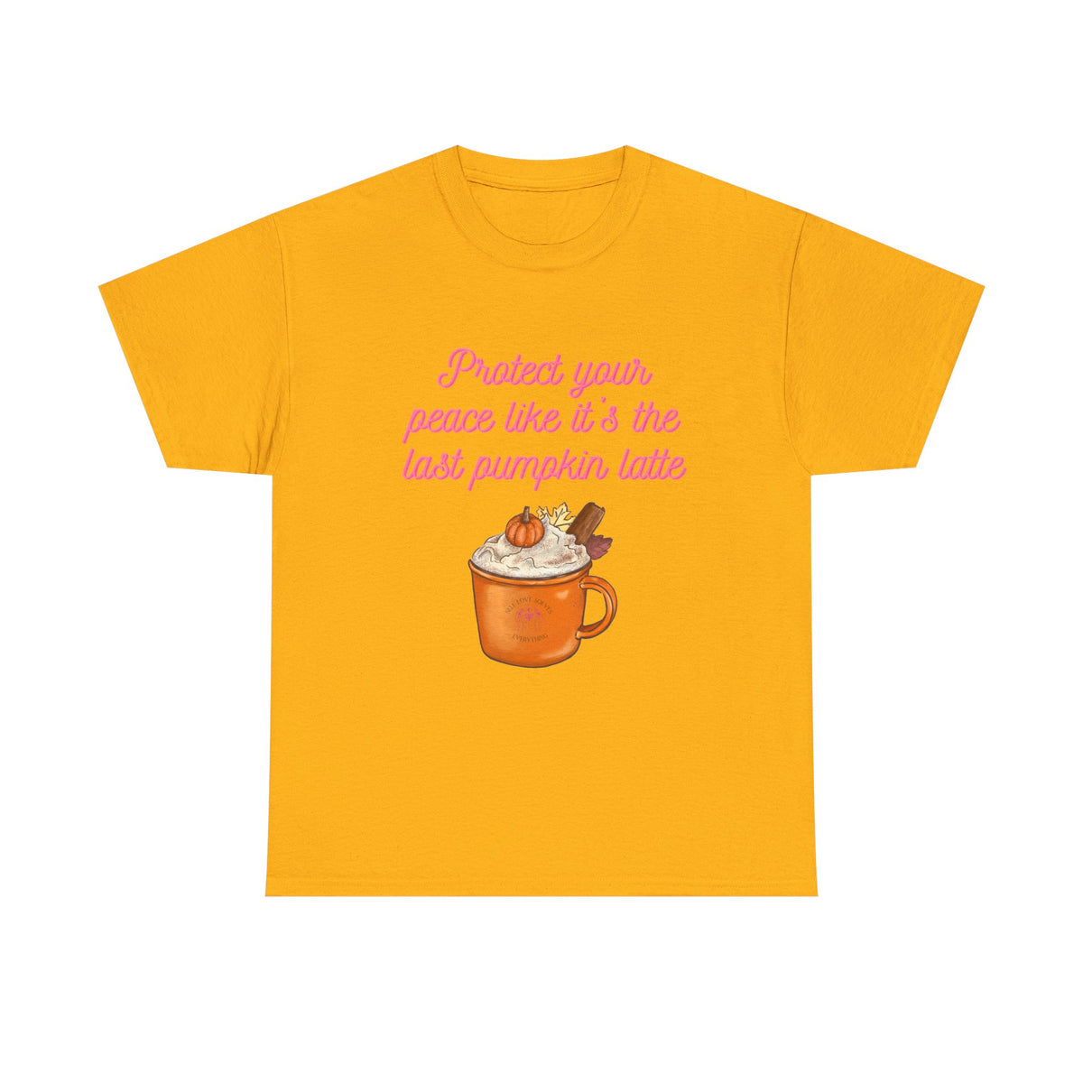 Pumpkin Latte Tee — “Protect Your Peace Like It’s the Last Pumpkin Latte” Fall Graphic Shirt