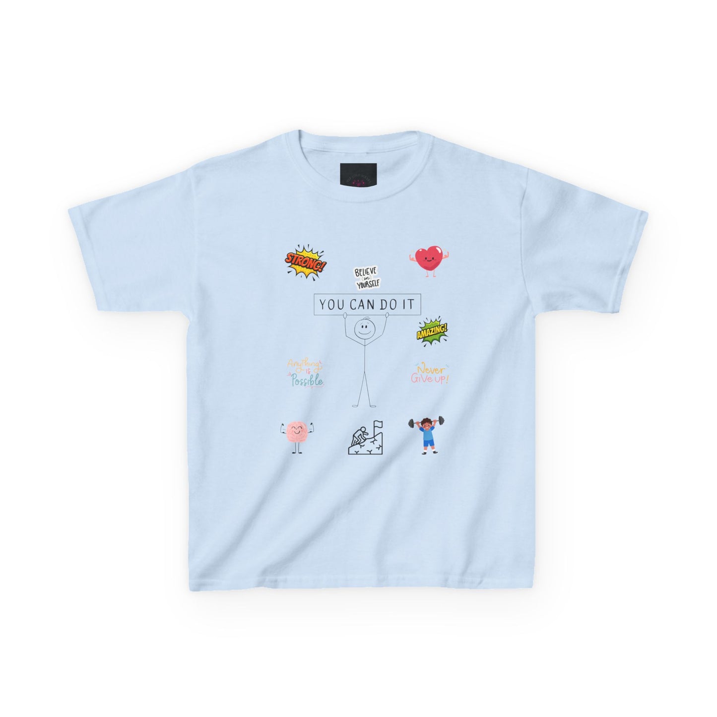 Kids 'You Can Do It' Motivational Tee (designed by Alfie) — Positive Affirmation Graphic Shirt for Children