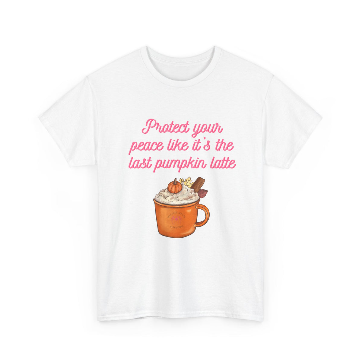 Pumpkin Latte Tee — “Protect Your Peace Like It’s the Last Pumpkin Latte” Fall Graphic Shirt