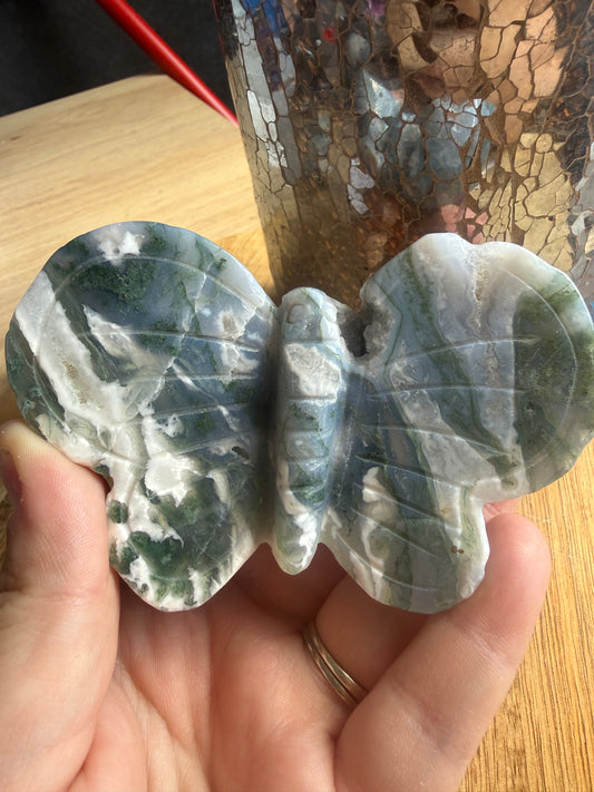 Moss Agate Butterfly B
