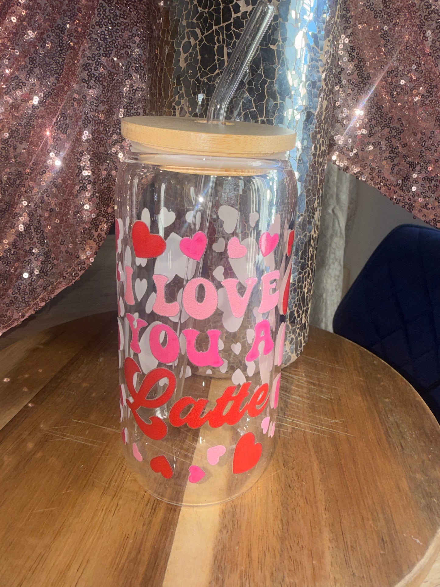 Glass- love you a latte