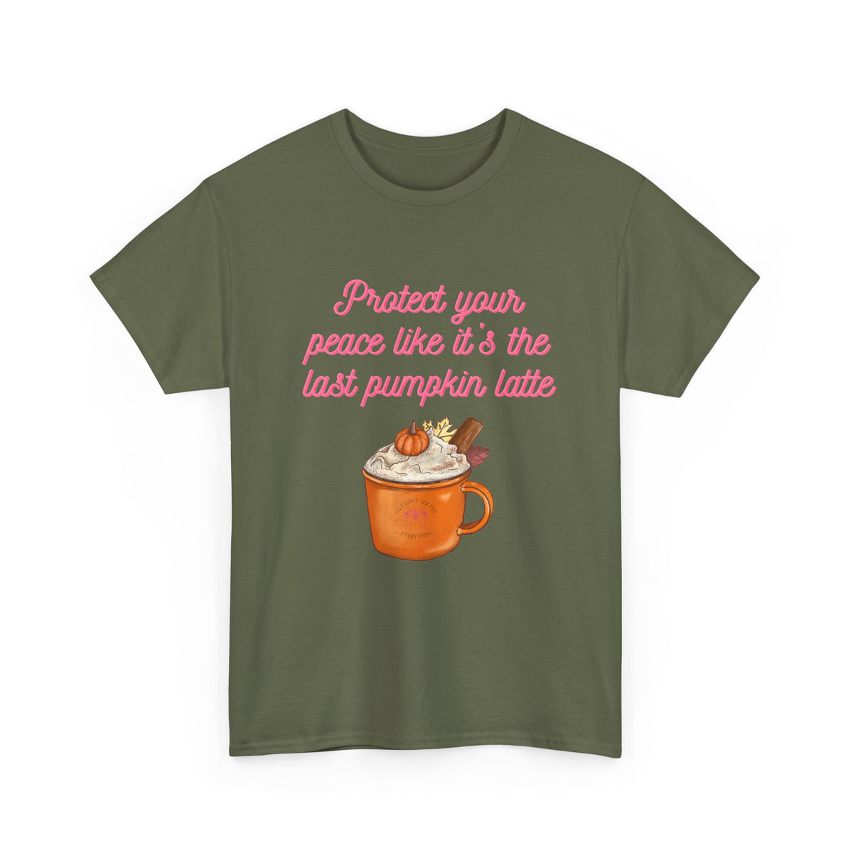 Pumpkin Latte Tee — “Protect Your Peace Like It’s the Last Pumpkin Latte” Fall Graphic Shirt