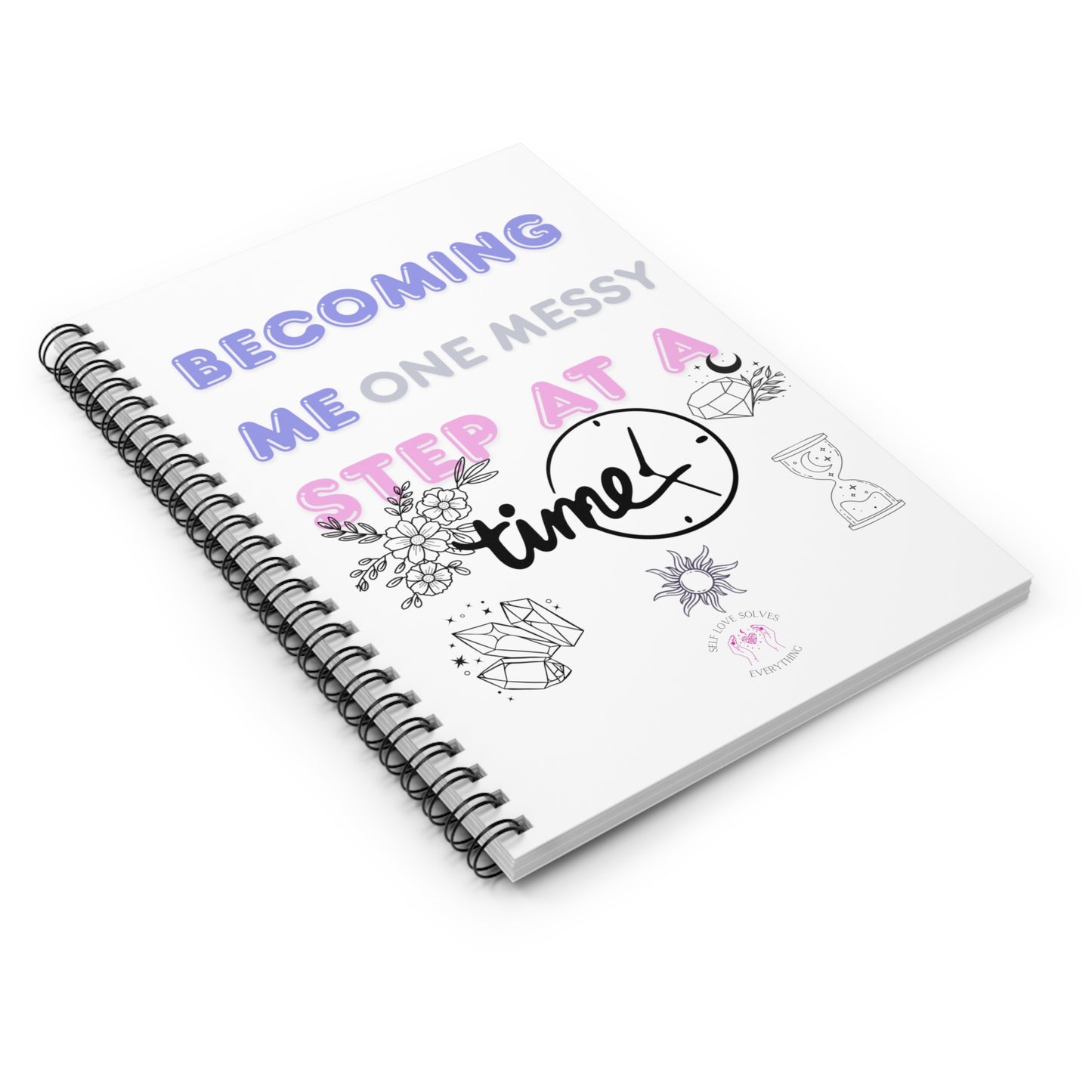Inner Healing Spiral Notebook — Ruled Journal for Reflection & Time Tracking