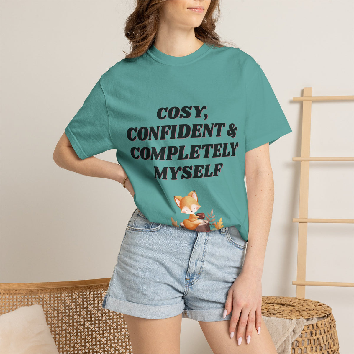 Cozy Confident Fox T-Shirt — "Cosy; Confident & Completely Myself"