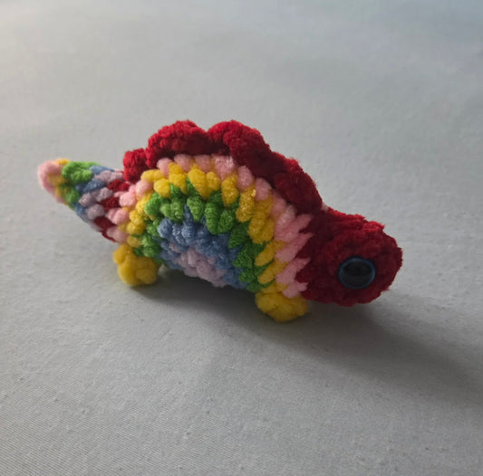 Handmade rainbow dinosaur