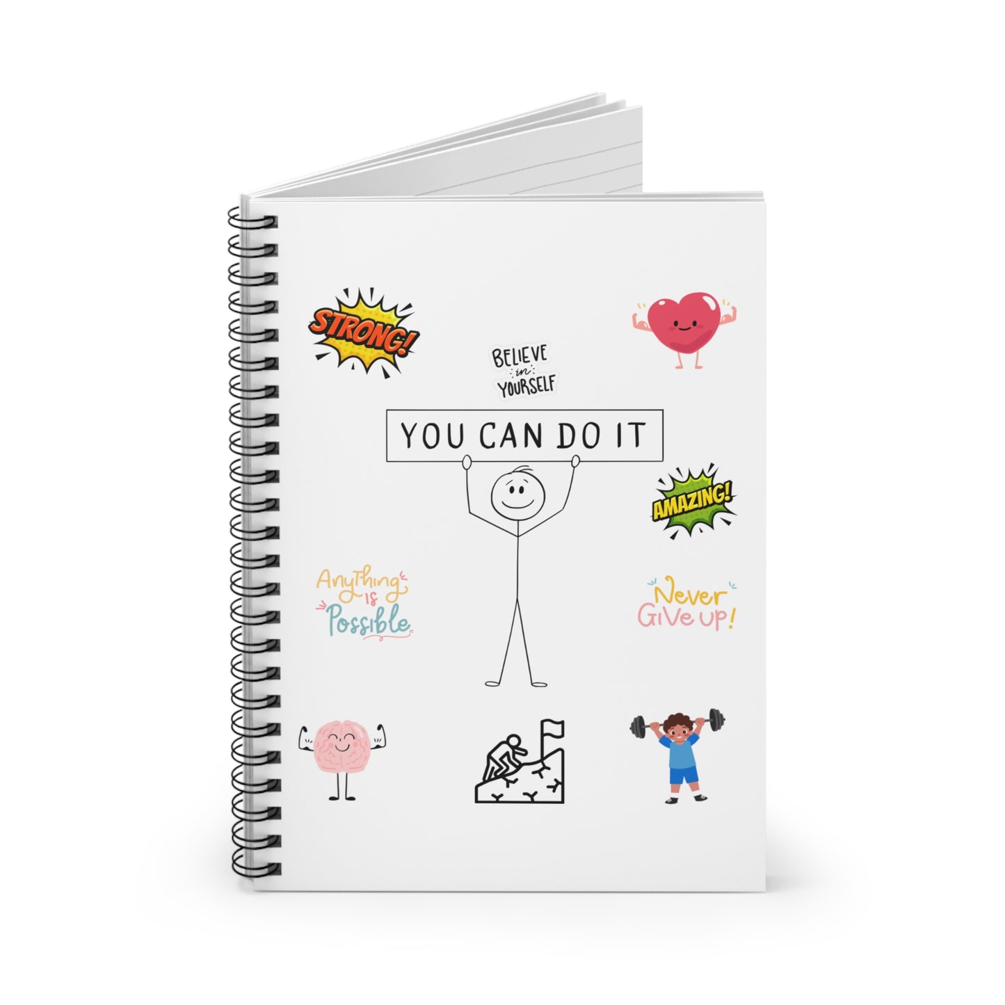 You Can Do It Spiral Notebook — Motivational Ruled Journal for Kids & Teens