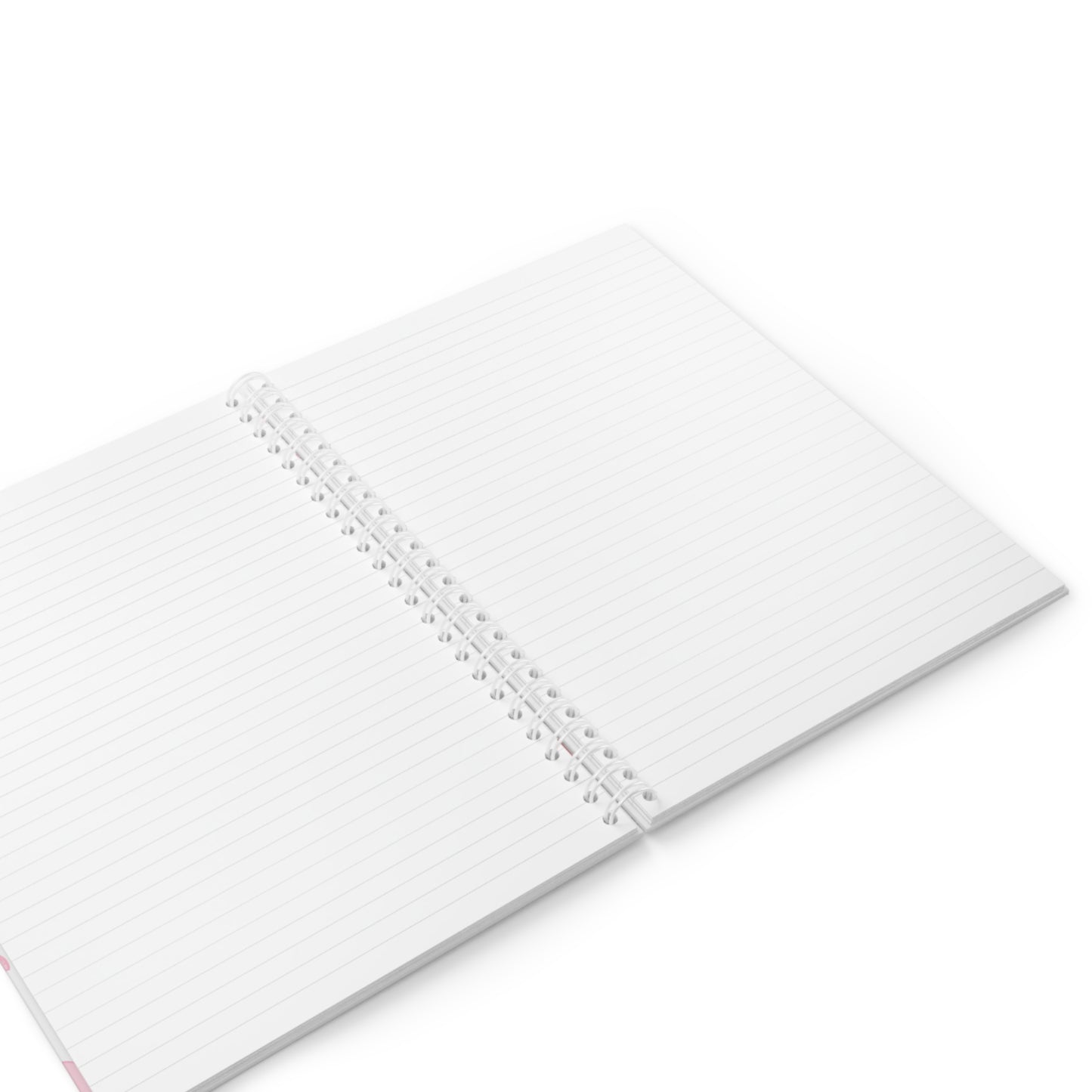 Be Happy Floral Spiral Notebook — (designed by Bonnie) Pink Butterfly & Heart Journal