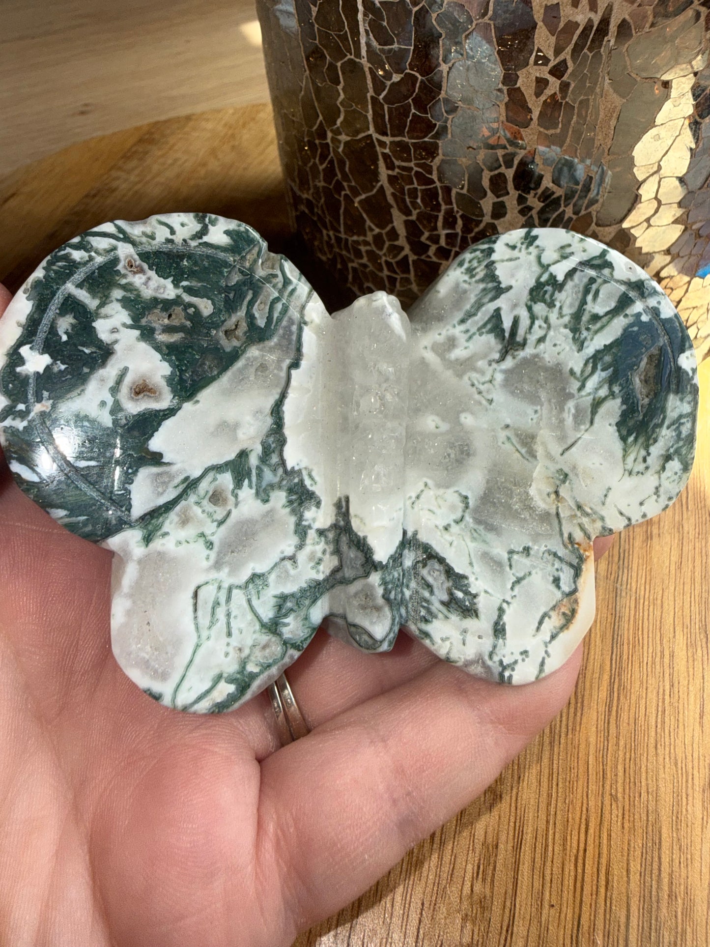 Moss Agate Butterfly A