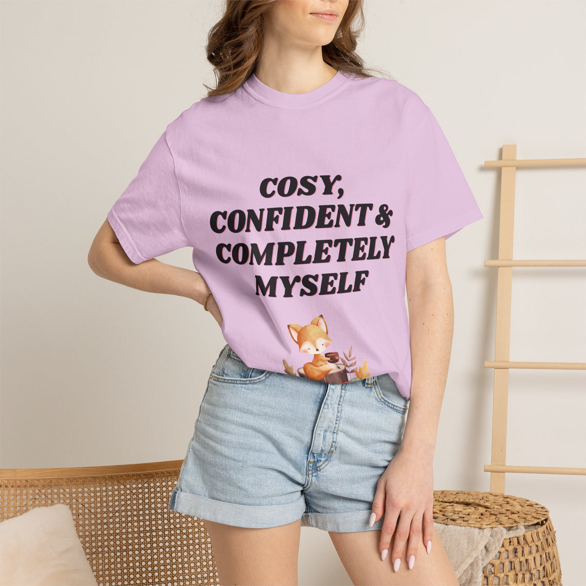 Cozy Confident Fox T-Shirt — "Cosy; Confident & Completely Myself"