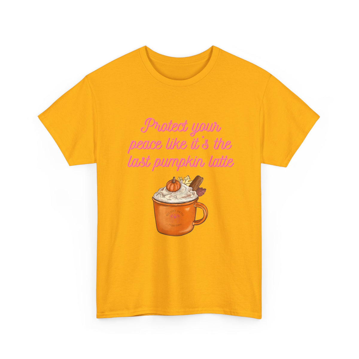 Pumpkin Latte Tee — “Protect Your Peace Like It’s the Last Pumpkin Latte” Fall Graphic Shirt