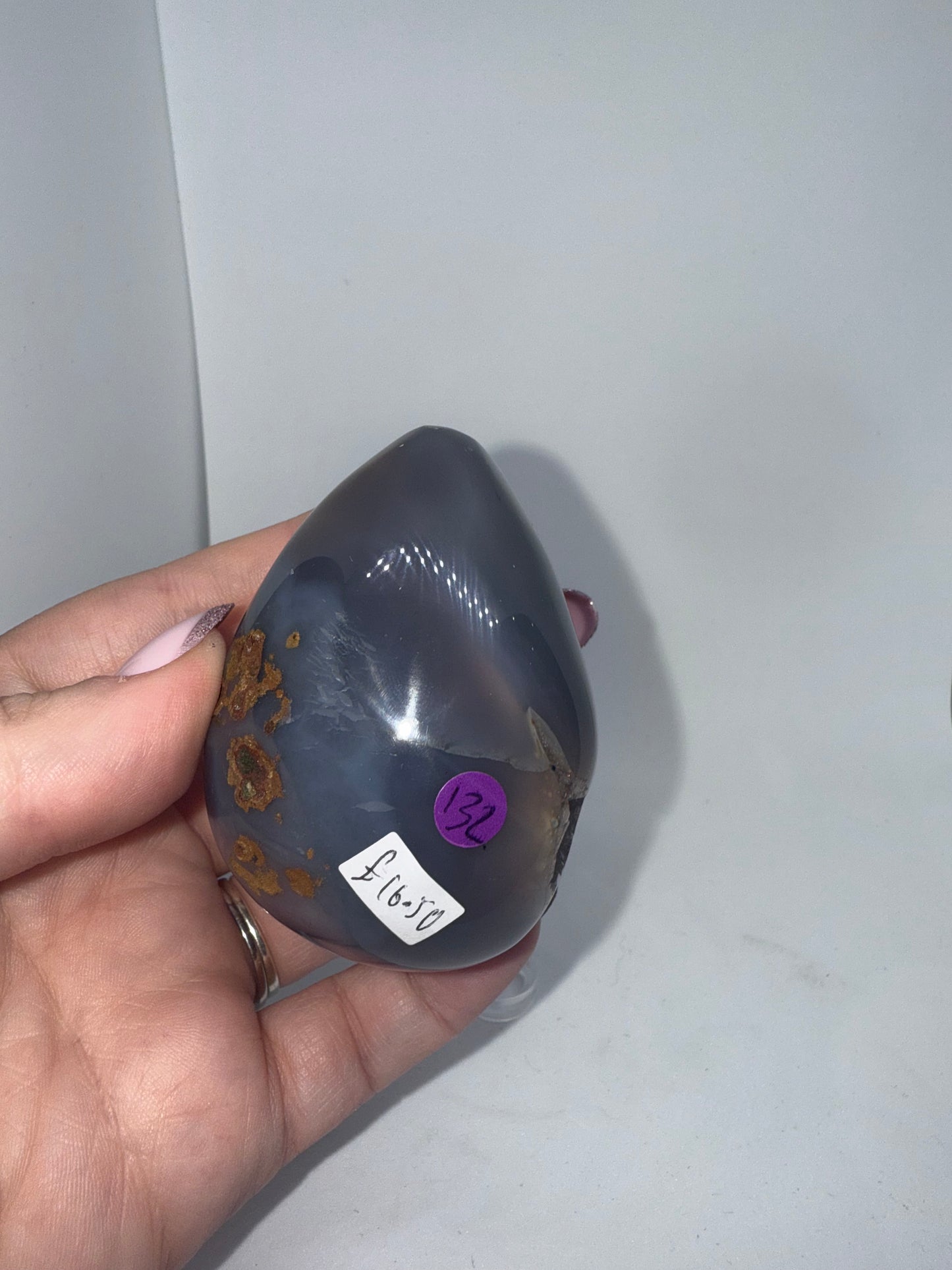Agate Amethyst Egg