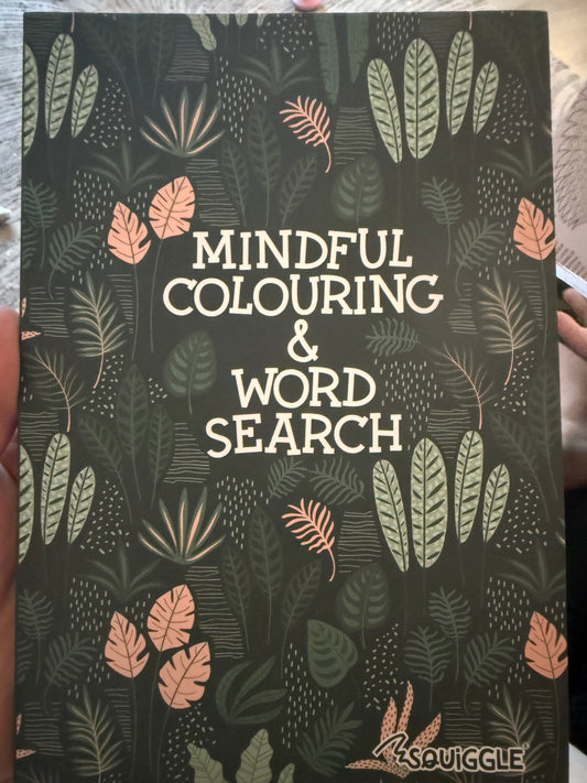 Mindful colouring and word search