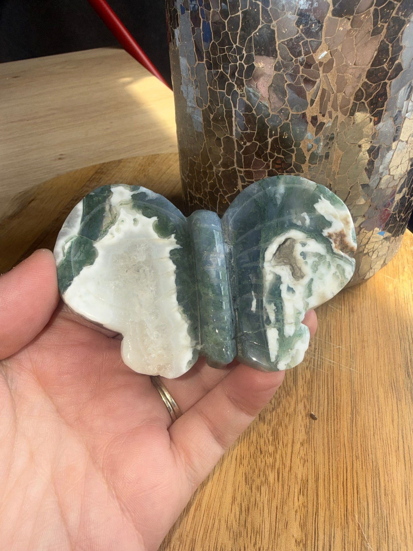 Moss Agate Butterfly C