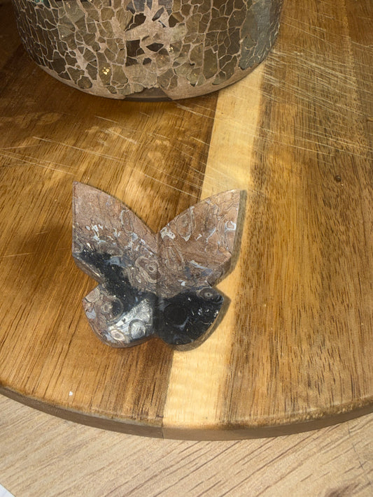 3D butterfly Root palm Agate