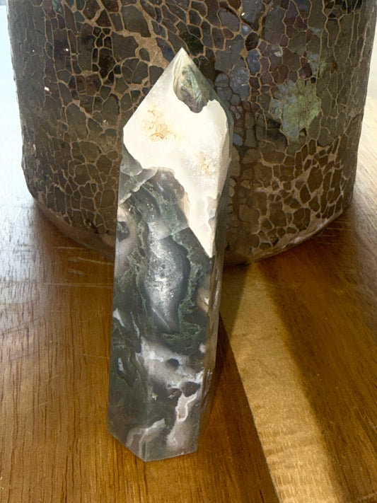 Moss agate tower 1
