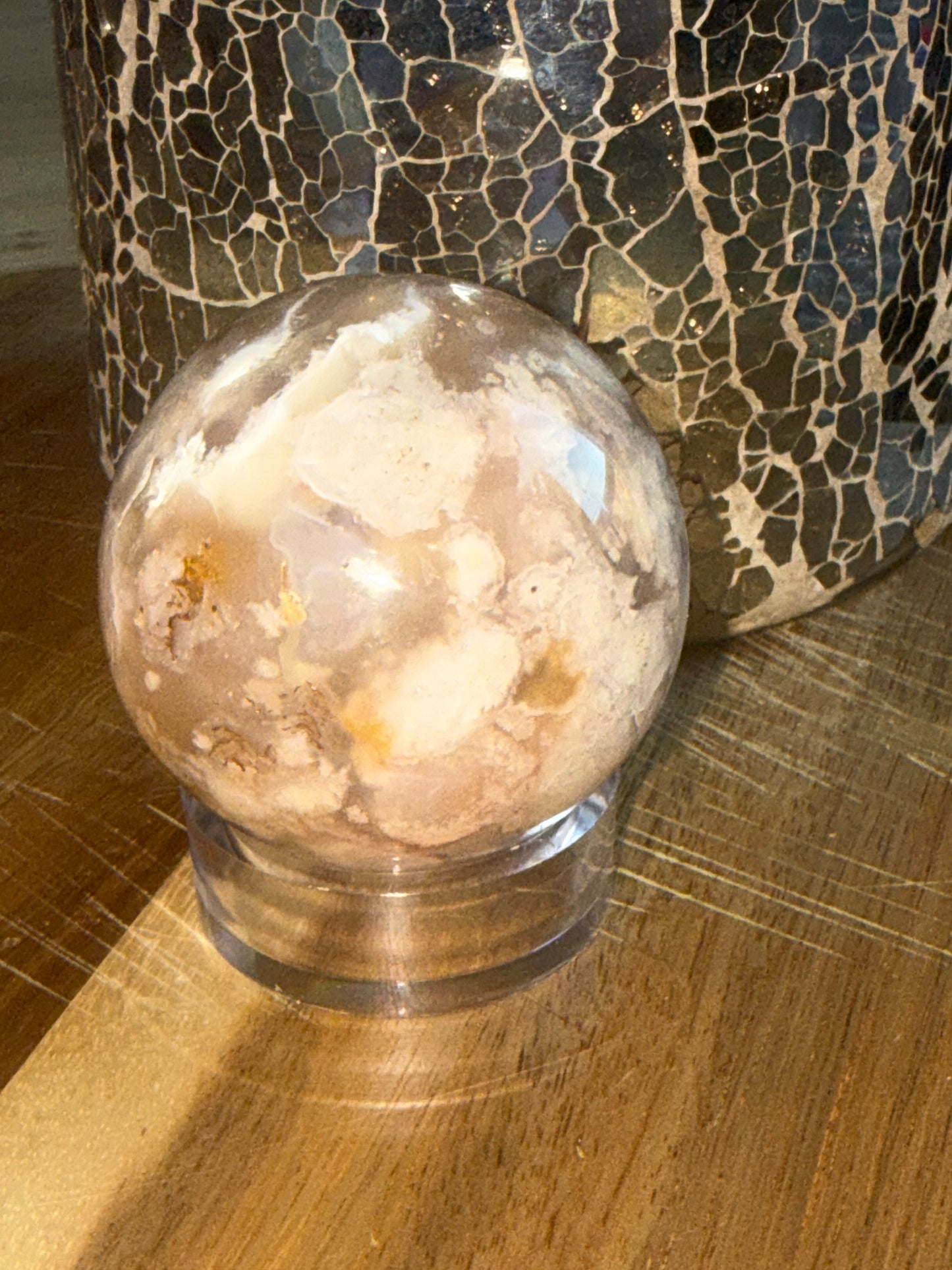 Flower Agate sphere
