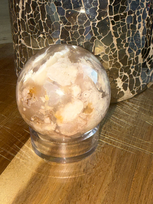 Flower Agate sphere