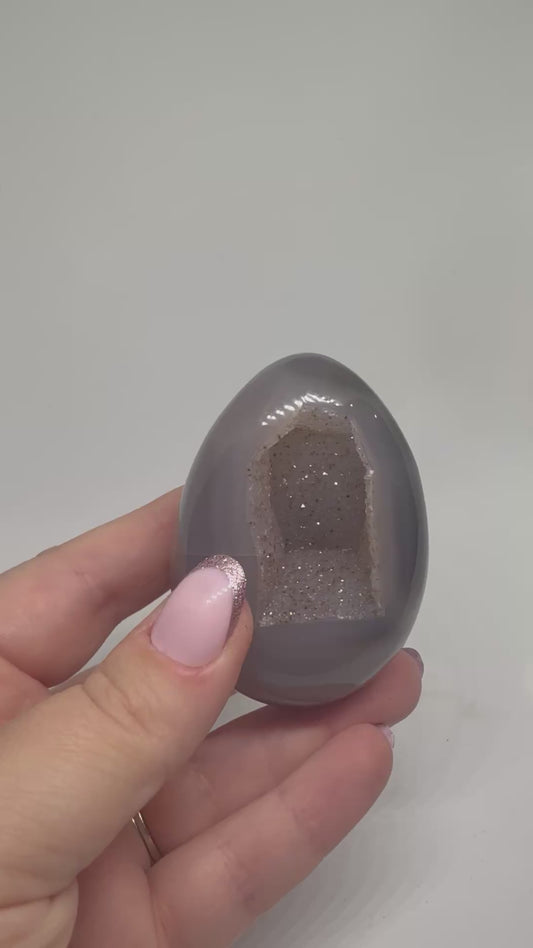 Agate Amethyst Egg