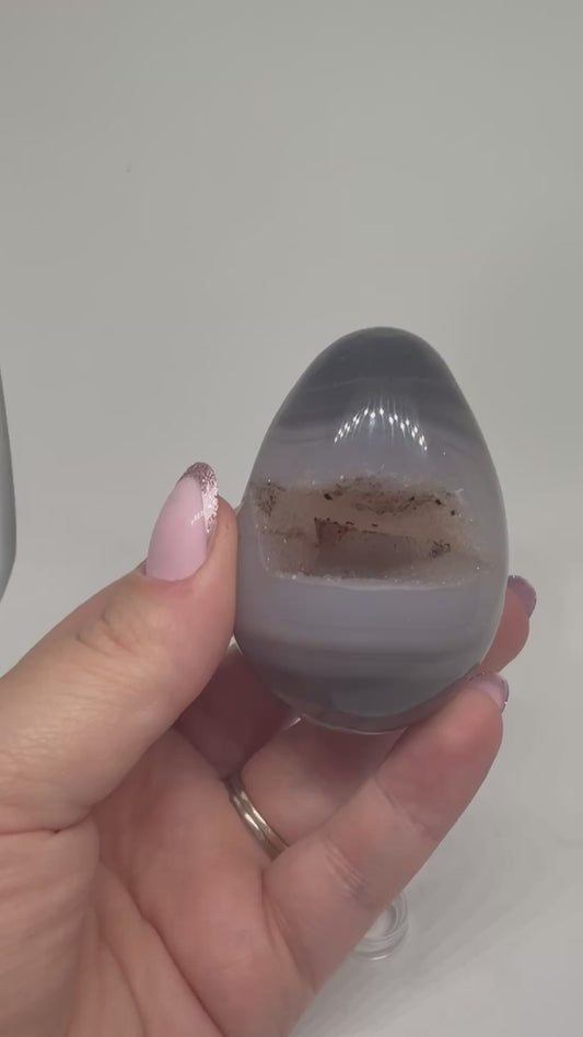 Agate Amethyst Egg
