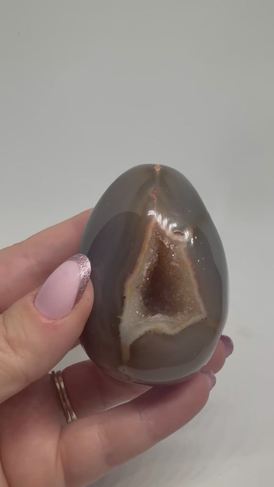 Agate Amethyst Egg